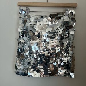 Silver Sequin Women's Skirt